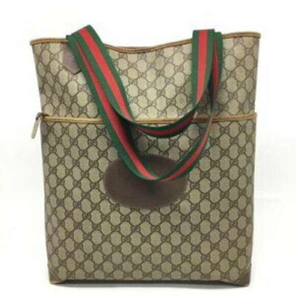 Gucci Tote Bag Sherry Line Beige Brown no - Picture 1 of 8